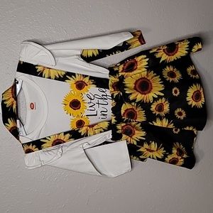 Girls 3 piece skirt set with headband Size 18-24 months. Never worn